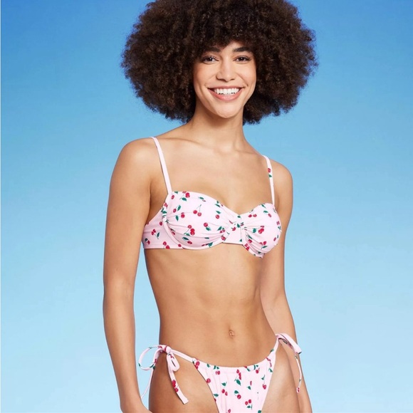 Wild fable NWT cherry print bikini extra cheeky size XS & XXS - Picture 1 of 7
